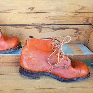 Vintage Australian 1940's Leather Lace-up Boots - Playa/Festival Ready